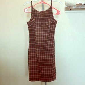 Plaid spaghetti strap dress